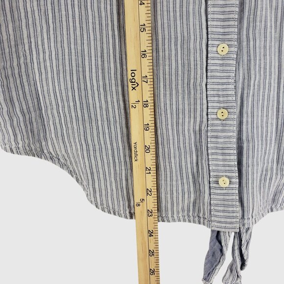Madewell Striped Button-Up Shirt Top Collared Womens M - Picture 5 of 9